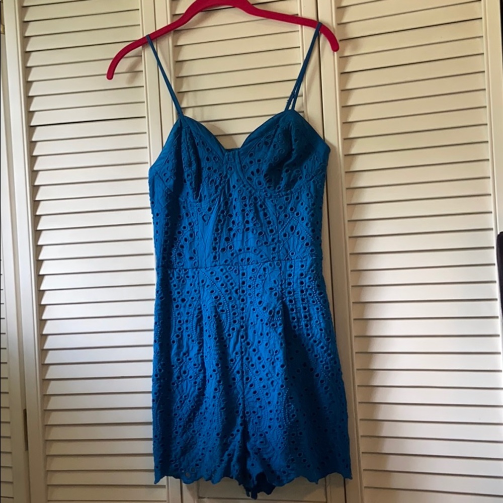Blue Lace Romper